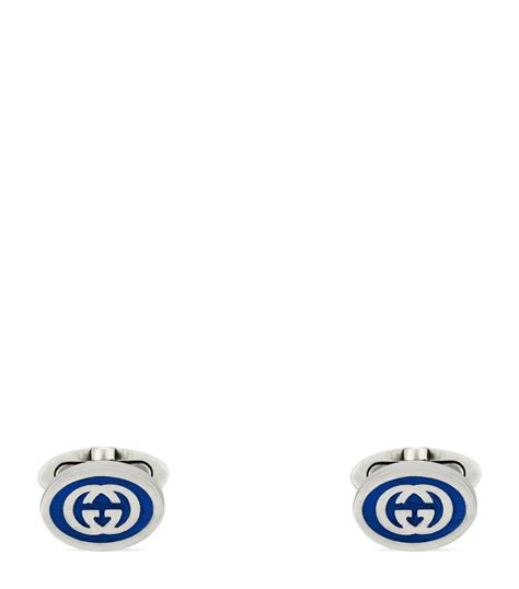 gucci sterling silver pair ashtrays|Cufflinks with geometric G .